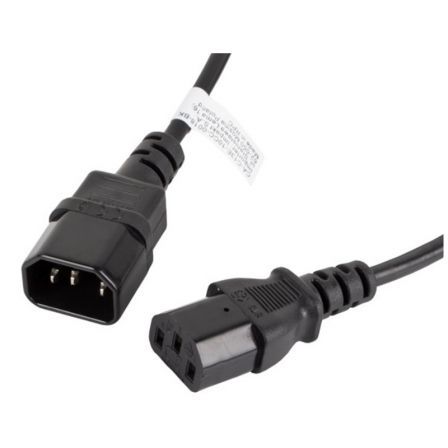 Lanberg CA-C13E-10CC-0018-BK Cable de alimentación C13 a C14 1,8m Negro